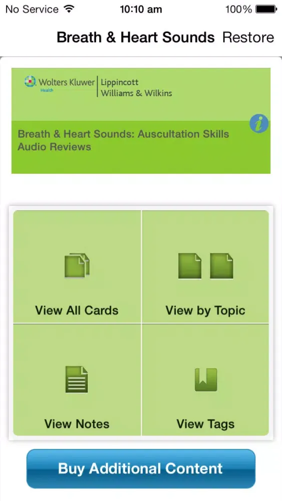 Tangkapan layar Breath & Heart Sounds: Auscultation Skills Audio Review