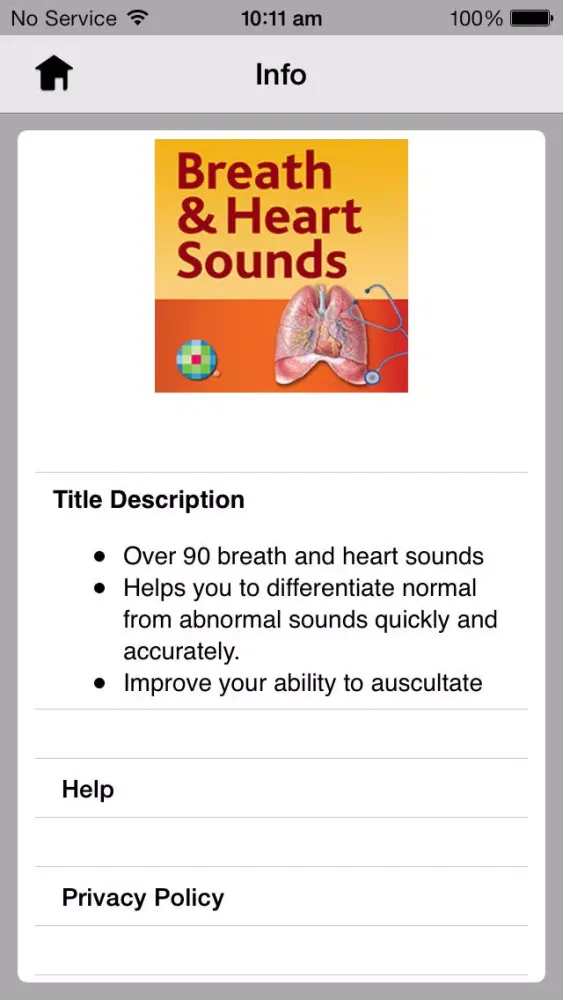Tangkapan layar Breath & Heart Sounds: Auscultation Skills Audio Review