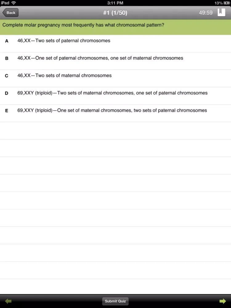 Berek and Novak's Gynecology Review App: Question and Answers to Test Your Knowledge iPad  Screenshots