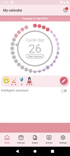 WomanLog Period Calendar Screenshots