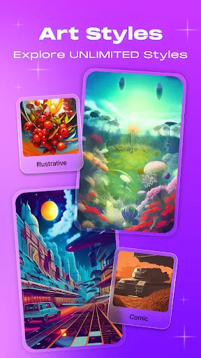 Capturas de tela do WOMBO Dream - AI Art Generator