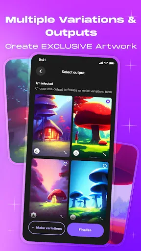 Capturas de tela do WOMBO Dream - AI Art Generator