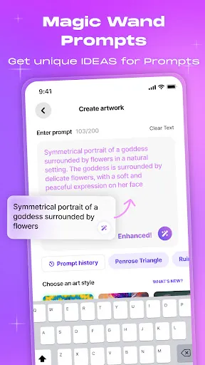 Capturas de tela do WOMBO Dream - AI Art Generator