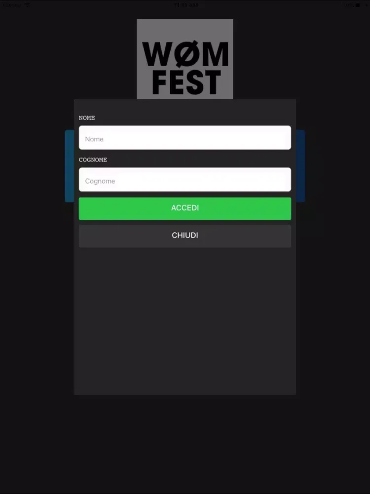 Скриншоты Wom Fest app iPad 