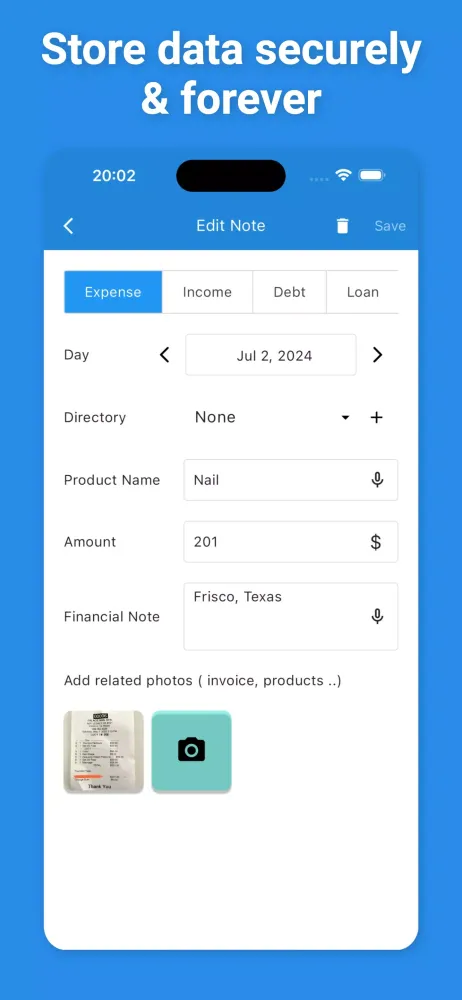 Tangkapan skrin Calculator with History, Note