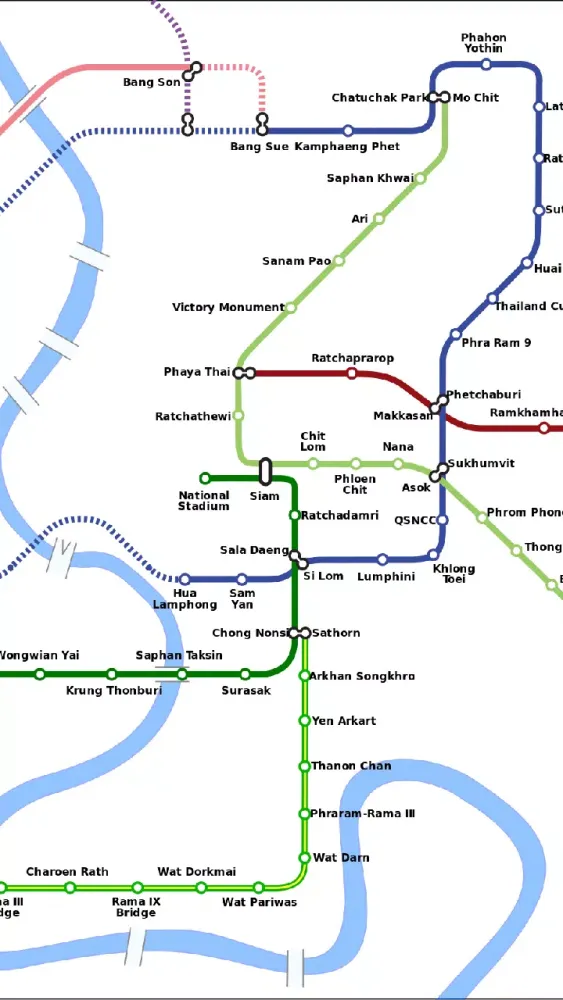 Bangkok Metro BTS and MRT Screenshots