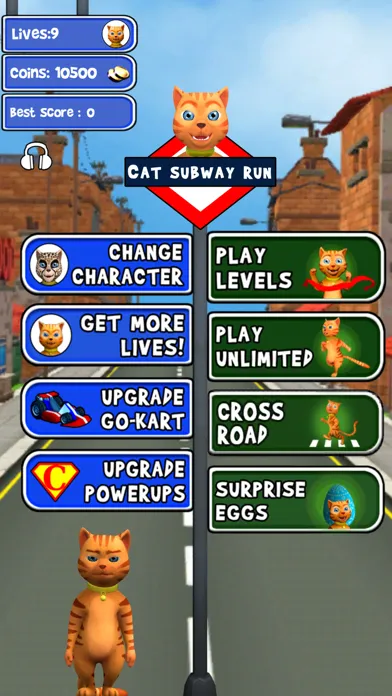 Cat Subway Run: Leo Cat vs Dog سکرین شاٹس