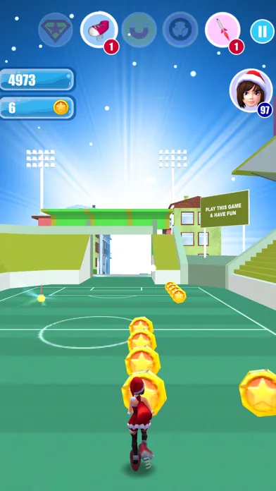 Tangkapan skrin Santa Girl Run Xmas & Advent