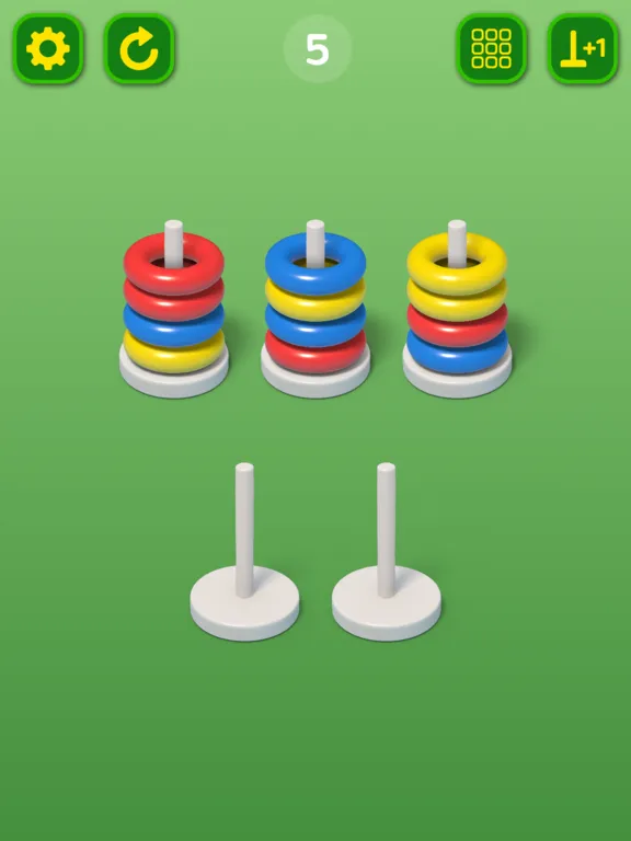 Tangkapan layar Hoop Stack: Color Sort 3D iPad 