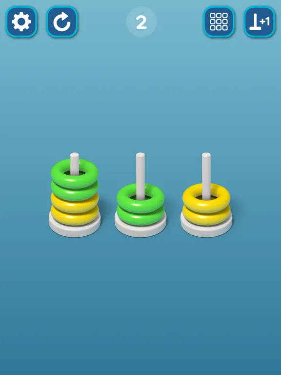 Tangkapan layar Hoop Stack: Color Sort 3D iPad 