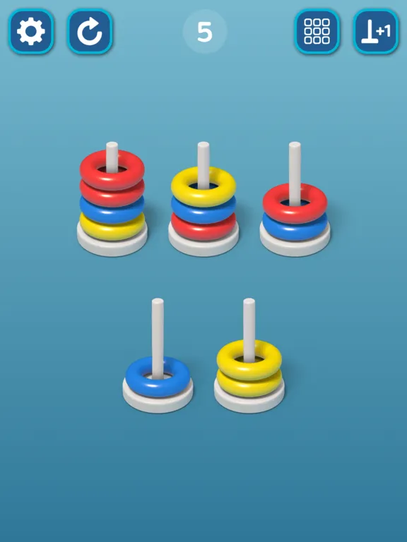 Tangkapan layar Hoop Stack: Color Sort 3D iPad 
