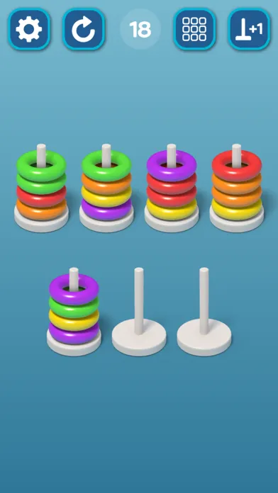 Tangkapan layar Hoop Stack: Color Sort 3D