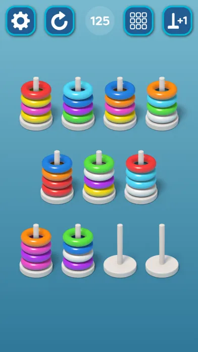 Tangkapan layar Hoop Stack: Color Sort 3D