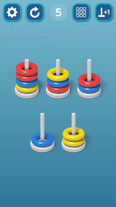 Tangkapan layar Hoop Stack: Color Sort 3D