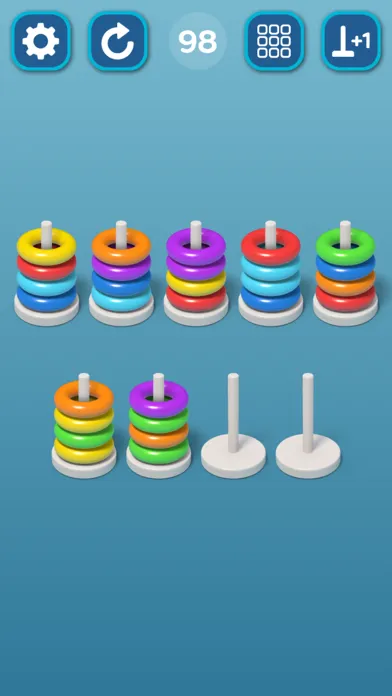 Tangkapan layar Hoop Stack: Color Sort 3D