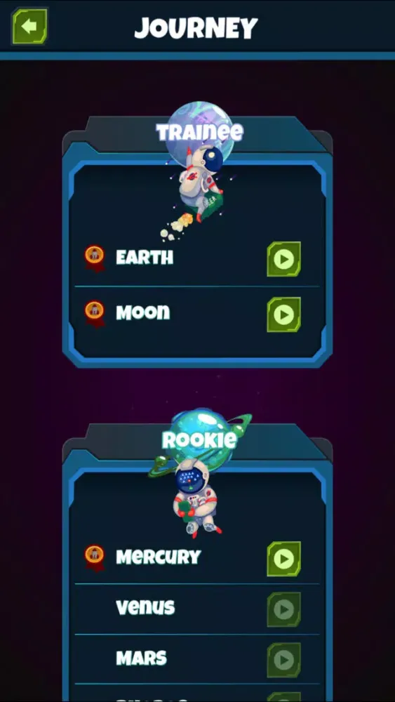 Captures d'écran de Word Planets