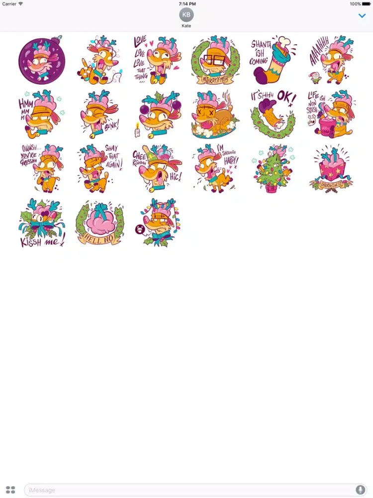 Скриншоты Braindeer Xmas Stickers by Mojimade iPad 