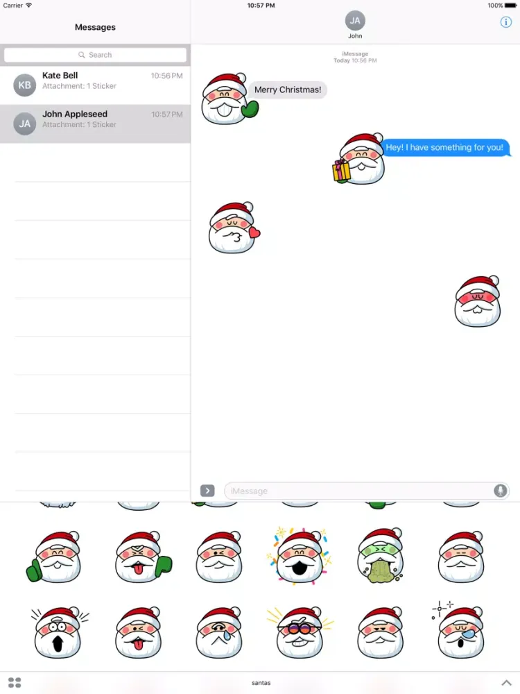 Santa's Little Stickers by Mojimade iPad  スクリーンショット
