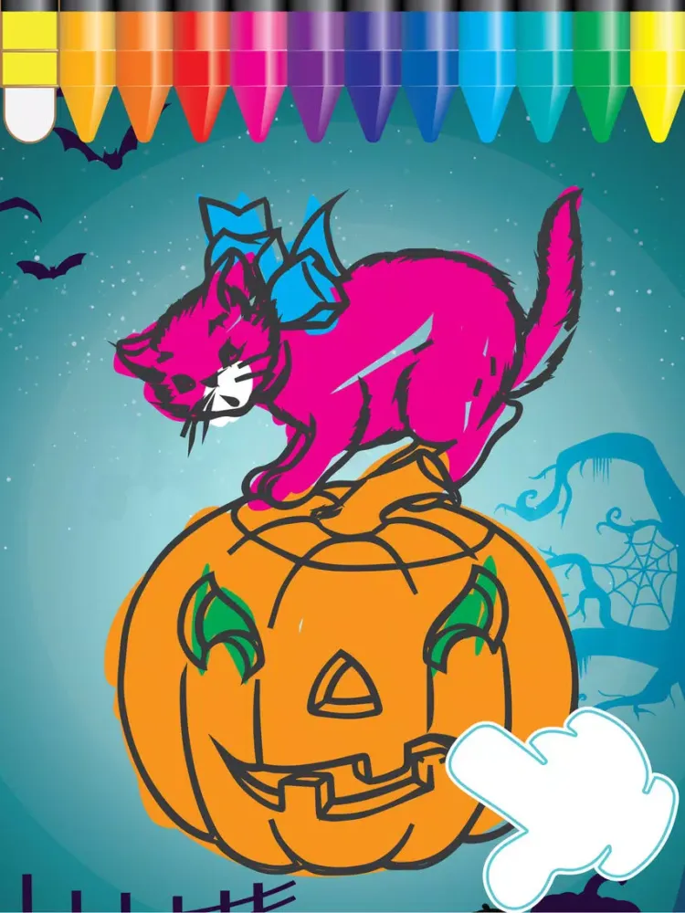 Screenshot di Halloween coloring and ABCs - 123s activities kids games iPad 