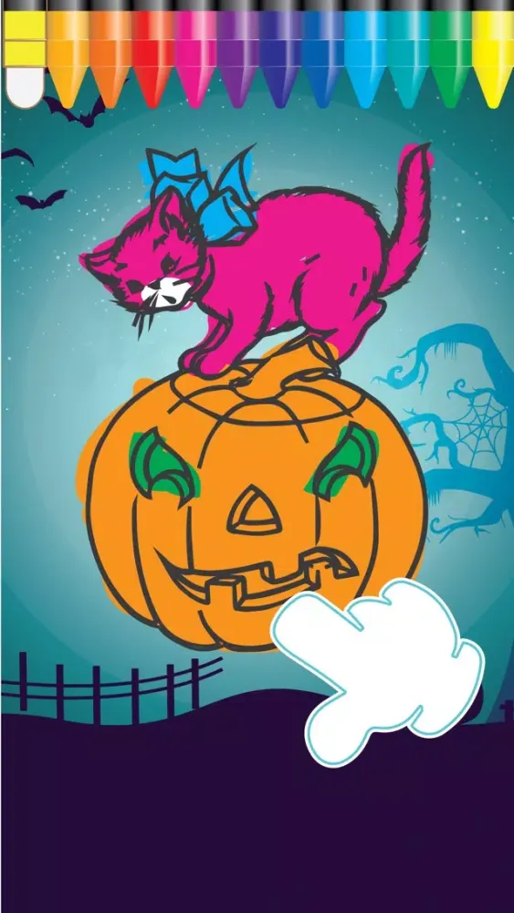 Screenshot di Halloween coloring and ABCs - 123s activities kids games