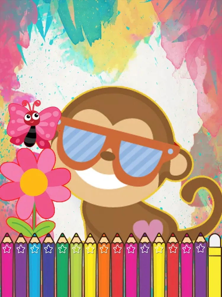 Tangkapan layar Monkeys Coloring Fun for kids the Second Edition iPad 