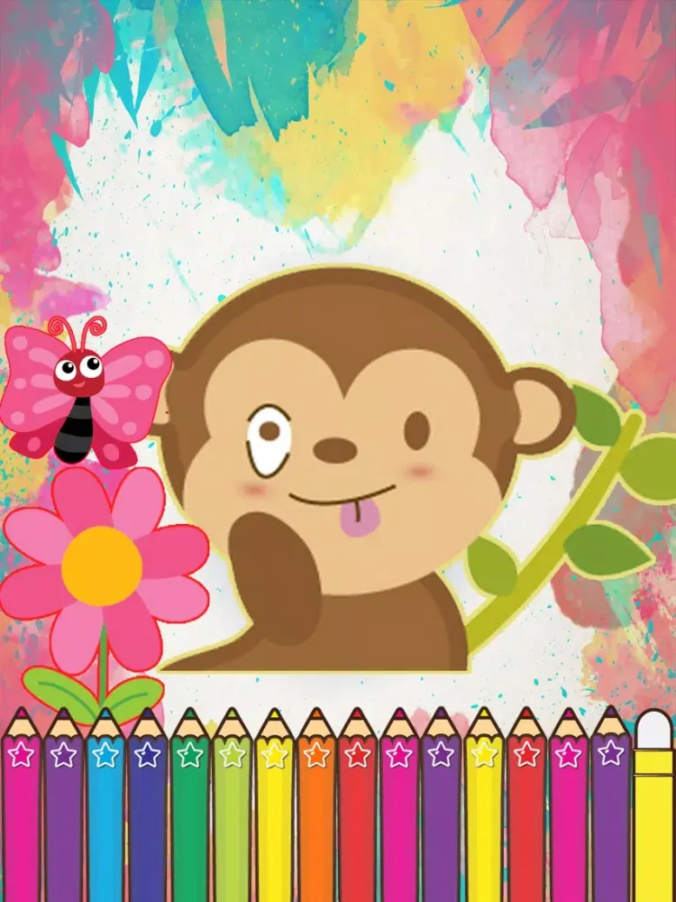 Tangkapan layar Monkeys Coloring Fun for kids the Second Edition iPad 