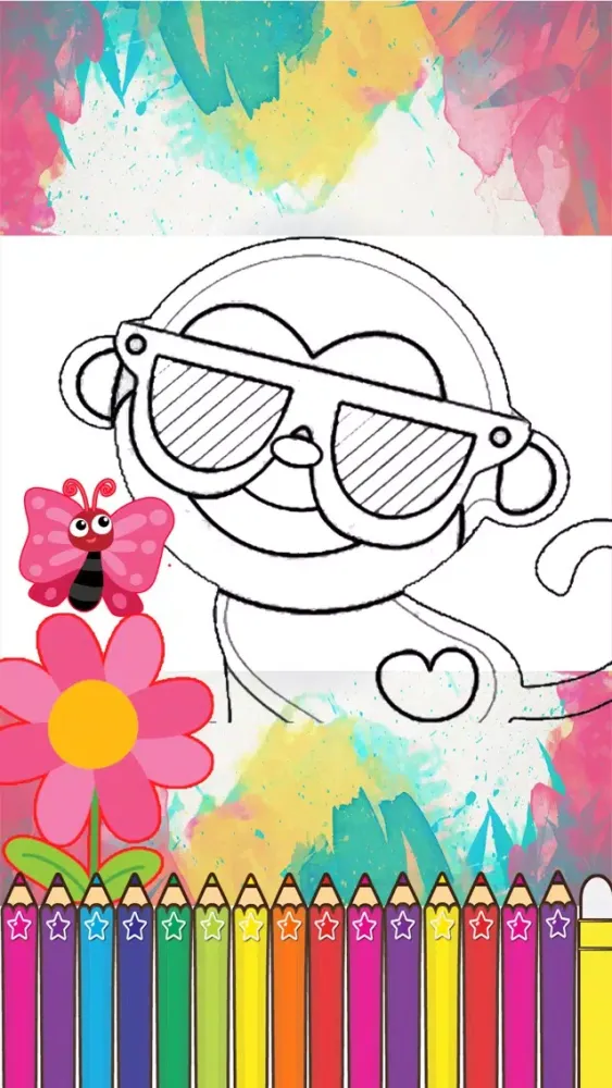 Tangkapan layar Monkeys Coloring Fun for kids the Second Edition