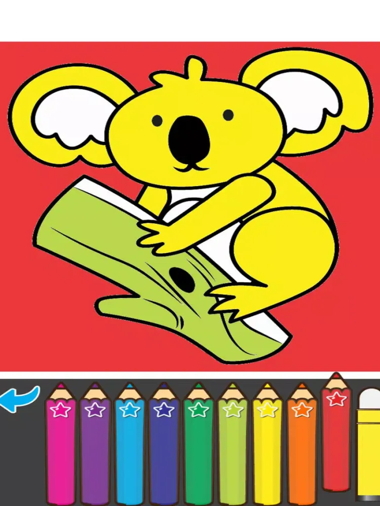 Coloring Cartoon Book Wild Koala preschool iPad 应用截图