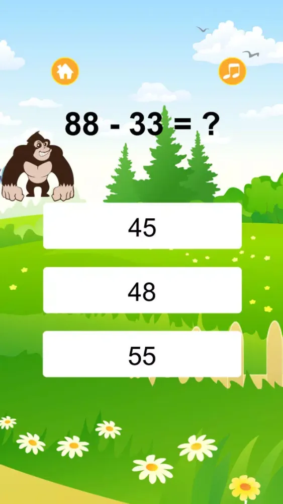 Capturas de pantalla de Crazy Gorilla Math Tutoring for Kids Games