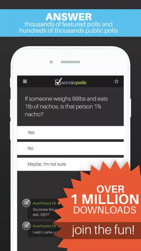 Capturas de pantalla de Wonder Polls: Question Everything!