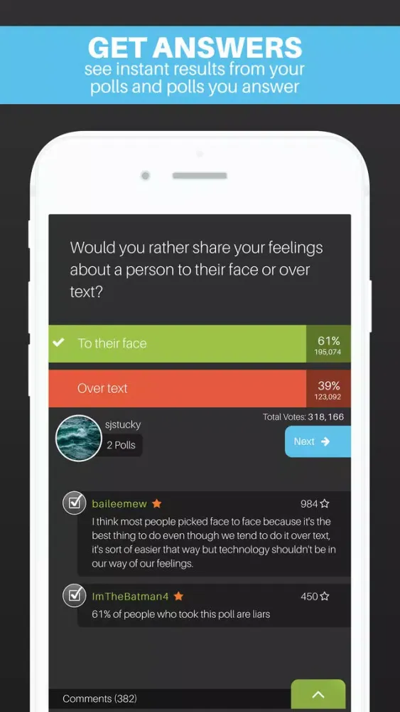 Capturas de pantalla de Wonder Polls: Question Everything!