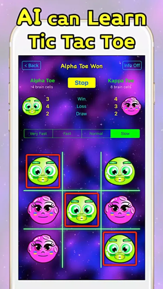 AI Toe - AI Learns Tic Tac Toe Screenshots