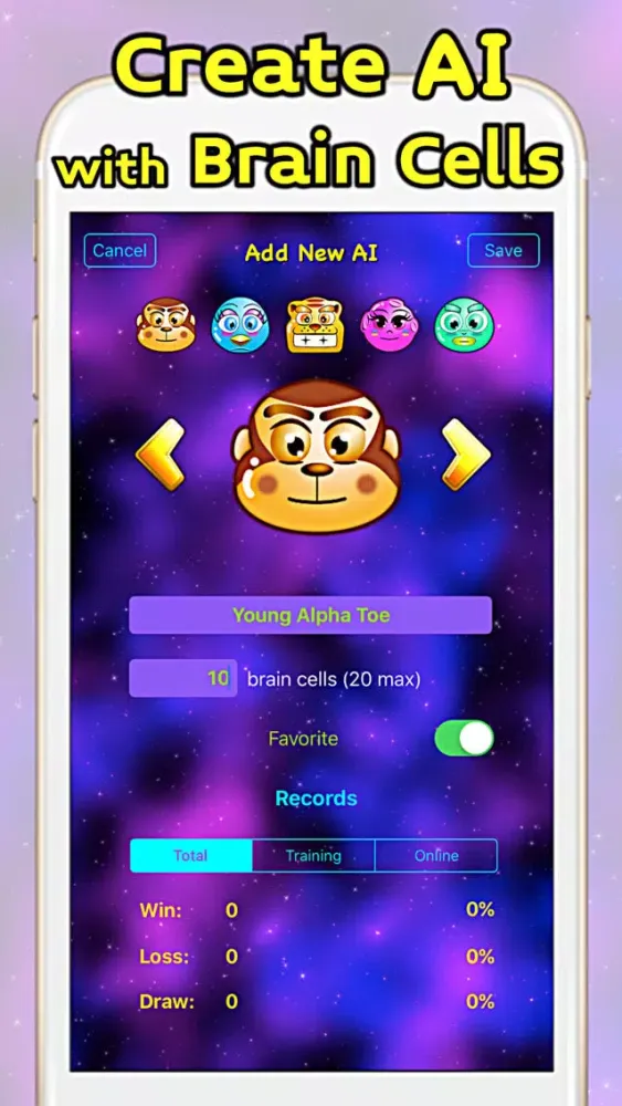 AI Toe - AI Learns Tic Tac Toe Screenshots