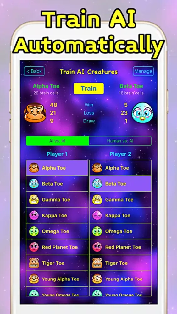 AI Toe - AI Learns Tic Tac Toe Screenshots