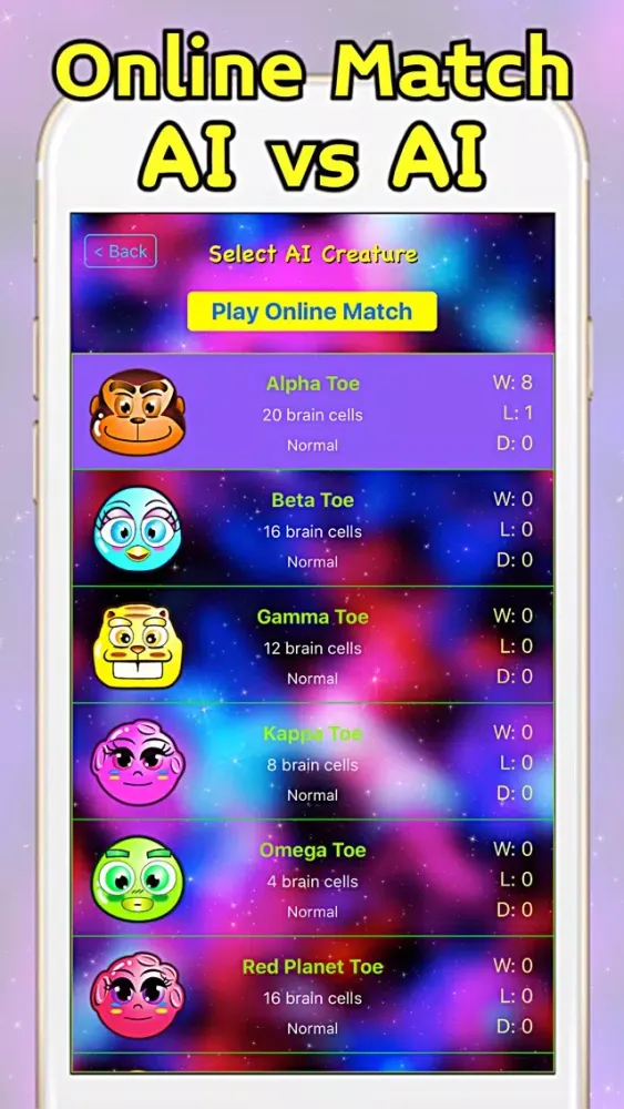 AI Toe - AI Learns Tic Tac Toe Screenshots