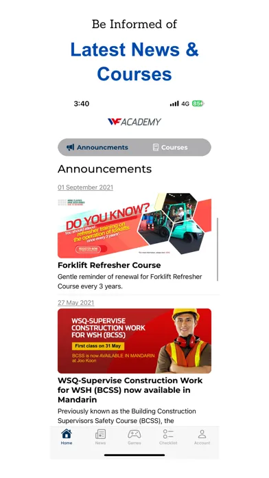 WFAcademy Screenshots