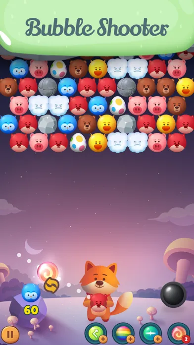 Tangkapan skrin Animal Bubble Shoot