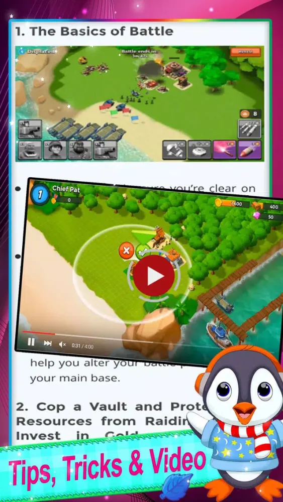 Tangkapan skrin Guide for Boom Beach - Video Strategy