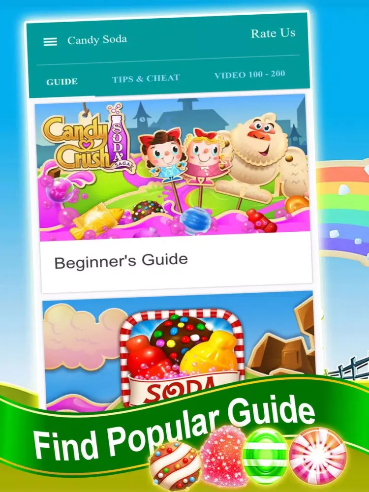 Guide for Candy Crush Soda Saga - Video All Level iPad 應用截圖
