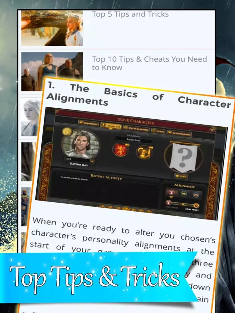 Guide for Game of Thrones. iPad 應用截圖