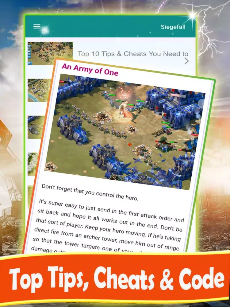 Ảnh chụp màn hình của Guide for Siegefall iPad 