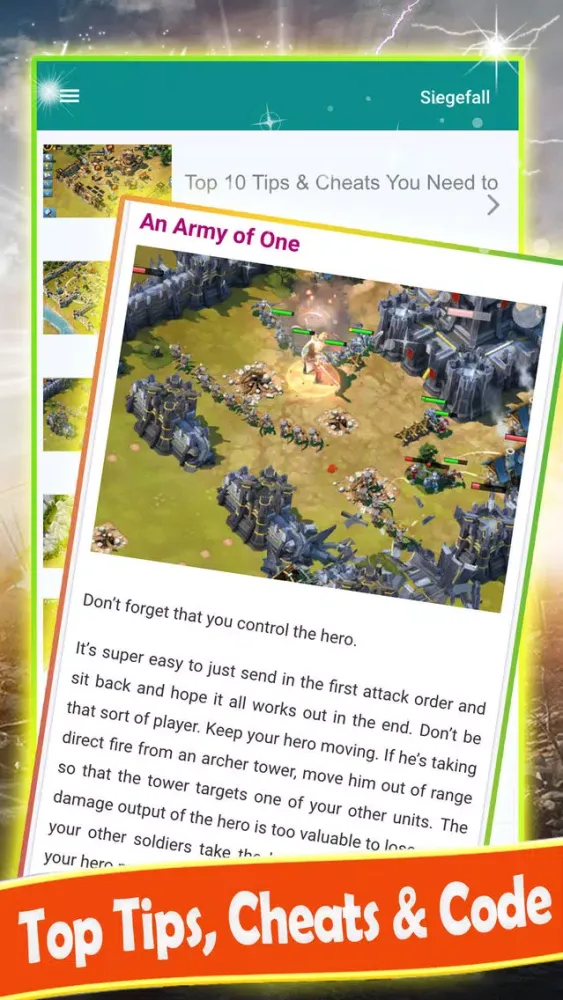 Ảnh chụp màn hình của Guide for Siegefall