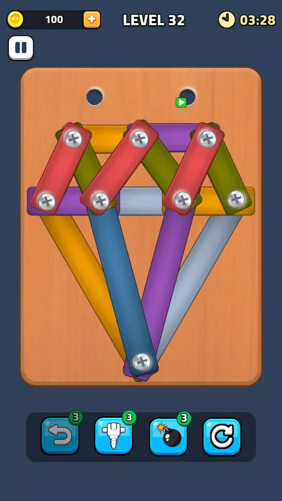 Wood Screw & Nuts Bolts Puzzle 스크린샷