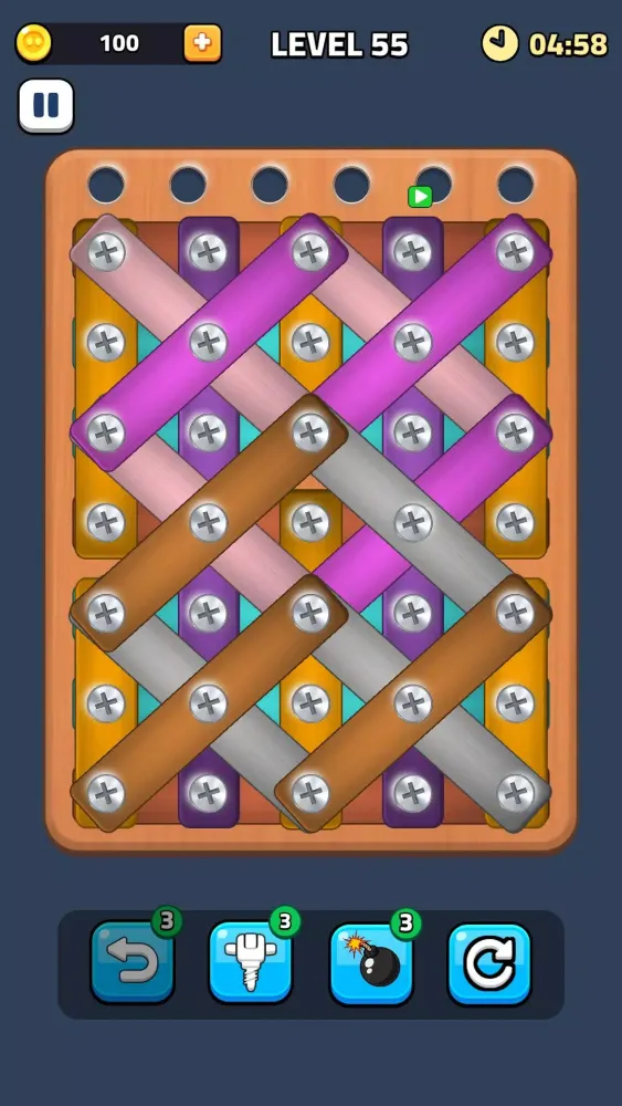 Wood Screw & Nuts Bolts Puzzle 스크린샷