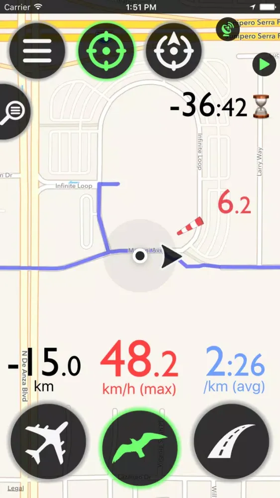 Screenshot di iBike HUD