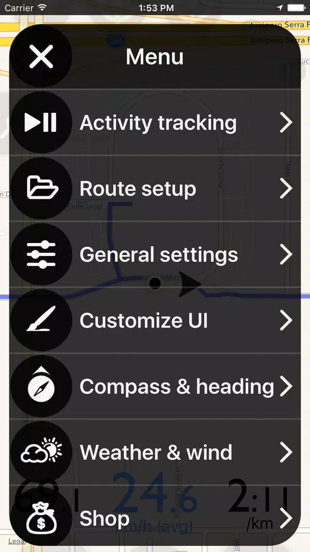 iBike HUD Screenshots