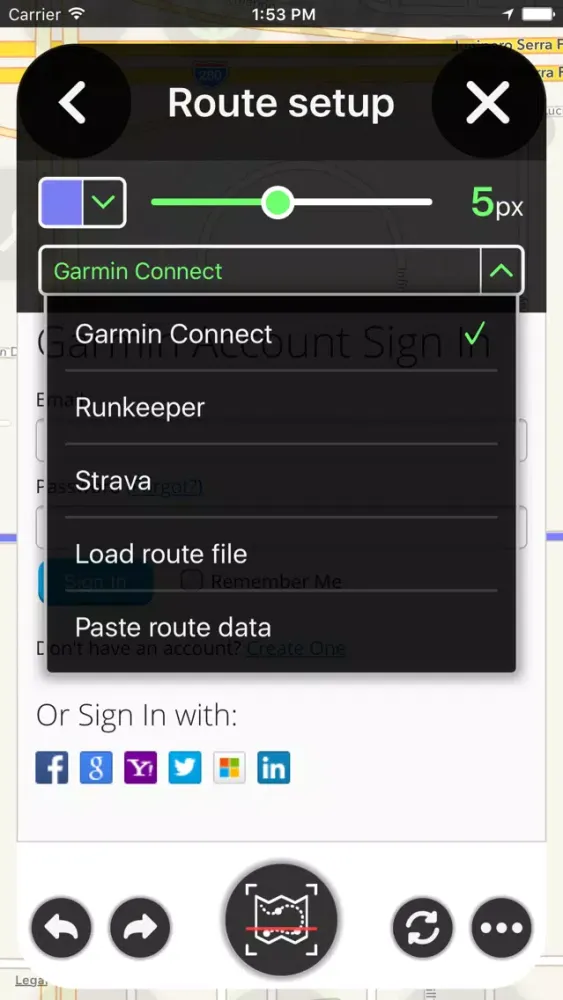 Screenshot di iBike HUD