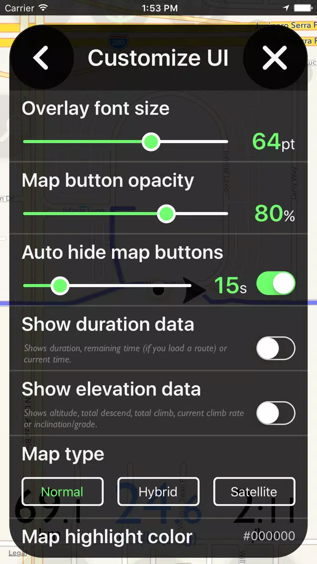 iBike HUD Screenshots