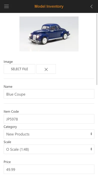 Capturas de pantalla de Model Inventory
