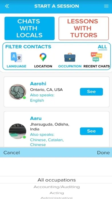 Capturas de tela do Woodle Up, Speak Languages